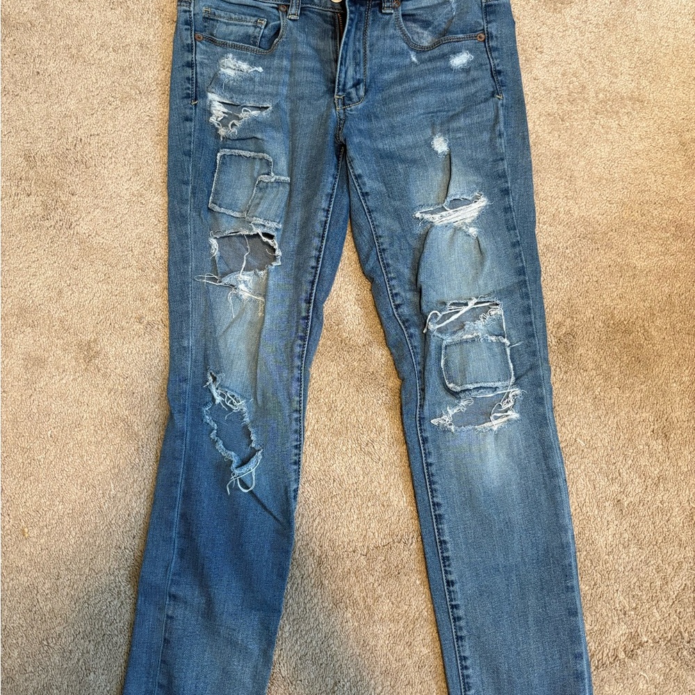 Vintage American Eagle Distressed Blue Jeans